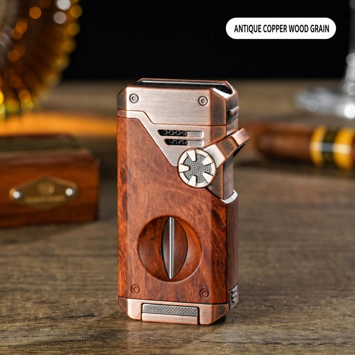 🔥💨 Quad-Flame Butane Lighter – Windproof, Refillable & Multifunctional ✨