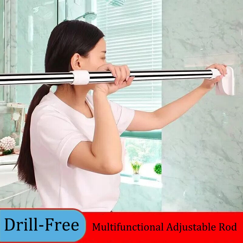🪟✨ sohochic Adjustable Tension Curtain Rod – No-Drill Telescoping Design for Windows, Bathrooms & Closets 🏠