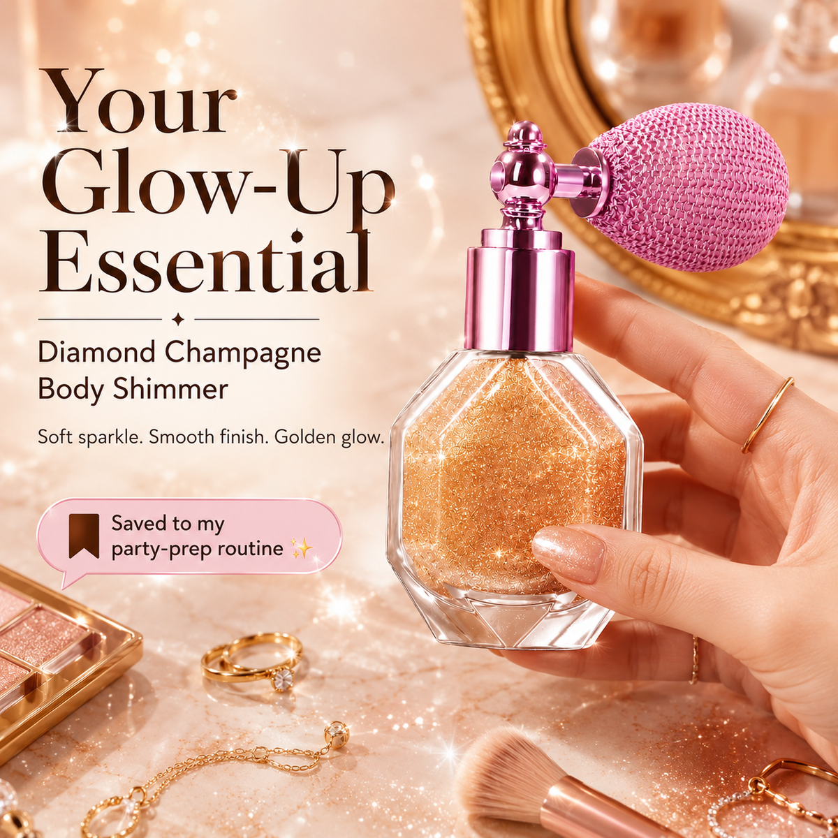 ✨💖 Magic Shimmer Highlighter Spray for Face, Body & Hair 🌟🌟