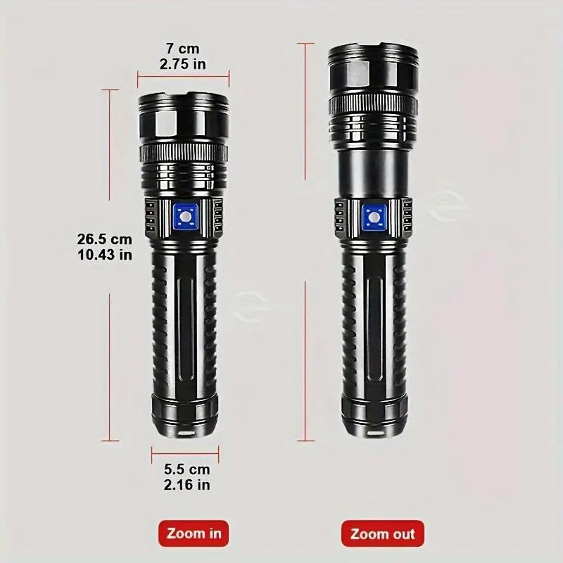 🔦🔋 Hoodink 2-in-1 Flashlight Power Bank – Rechargeable, Waterproof & Adjustable Brightness ⚡