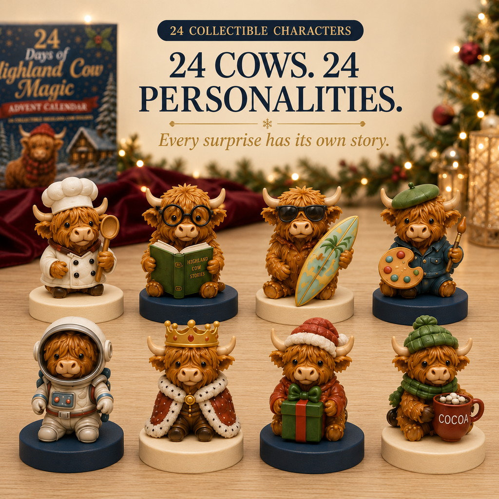 🔥LAST DAY 50% OFF-🐮 24 Days of Highland Cow Advent Calendar