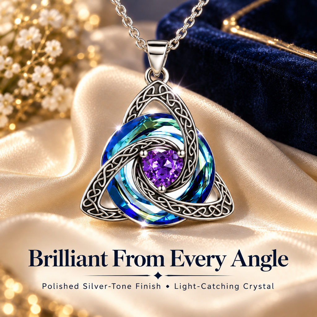 Birthstone Celtic Knot Necklace for Women