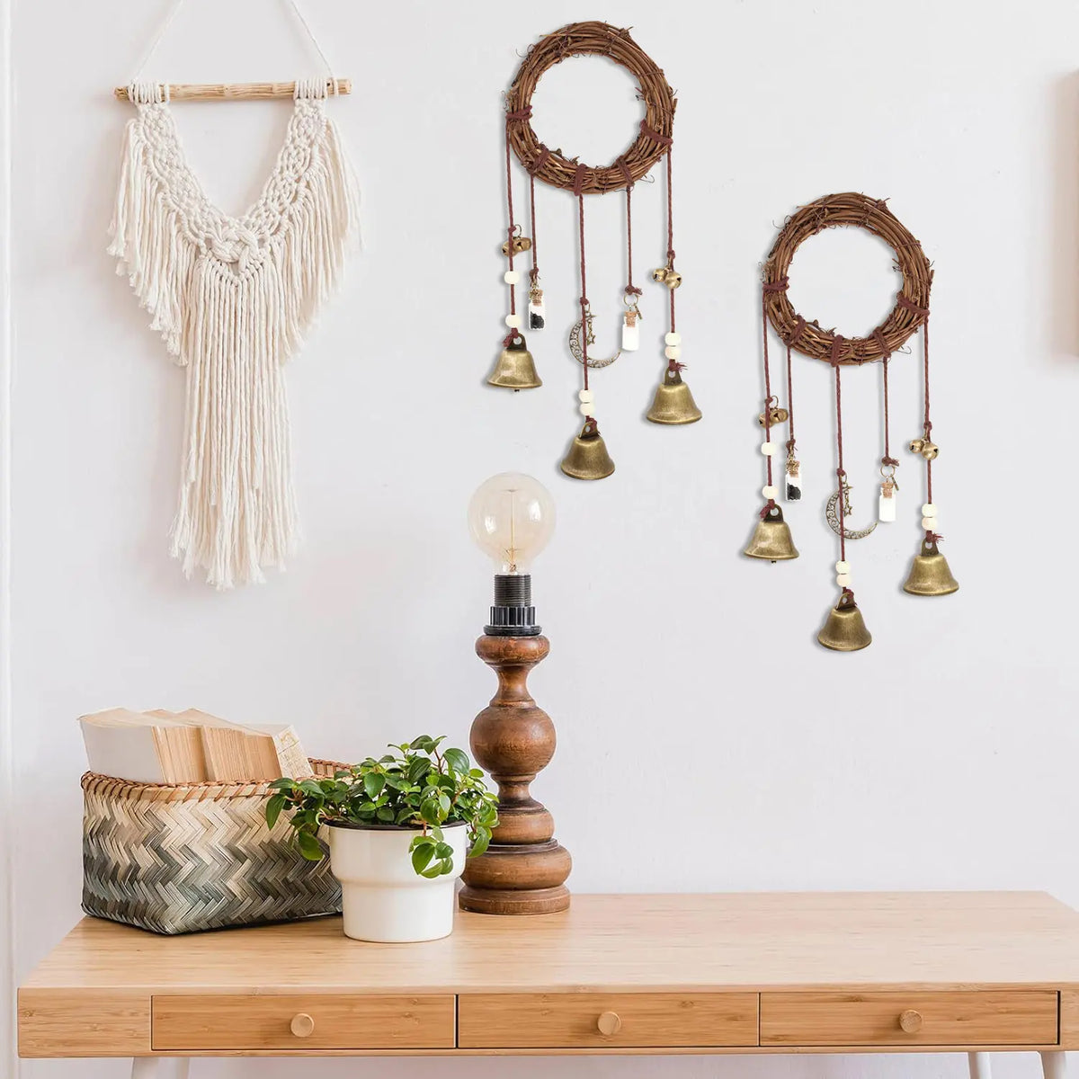 ✨ Boho Vintage Bell Hanging Decor – Whimsical Chime for a Cozy, Unique Home