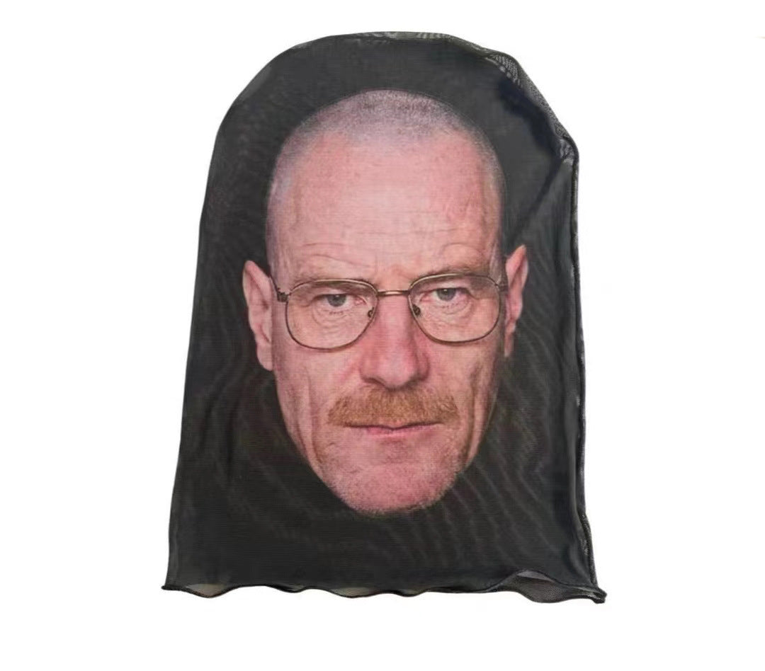 🎭 3D Mask Realistic Mask Role Playing Prop Fun Black Mesh Headset Halloween Funny (3PCS) 🎃👻