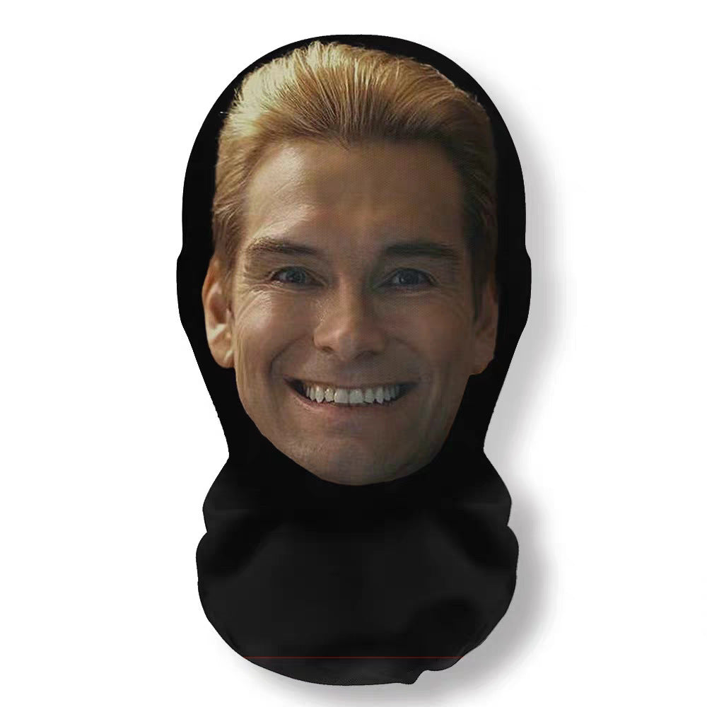 🎭 3D Mask Realistic Mask Role Playing Prop Fun Black Mesh Headset Halloween Funny (3PCS) 🎃👻