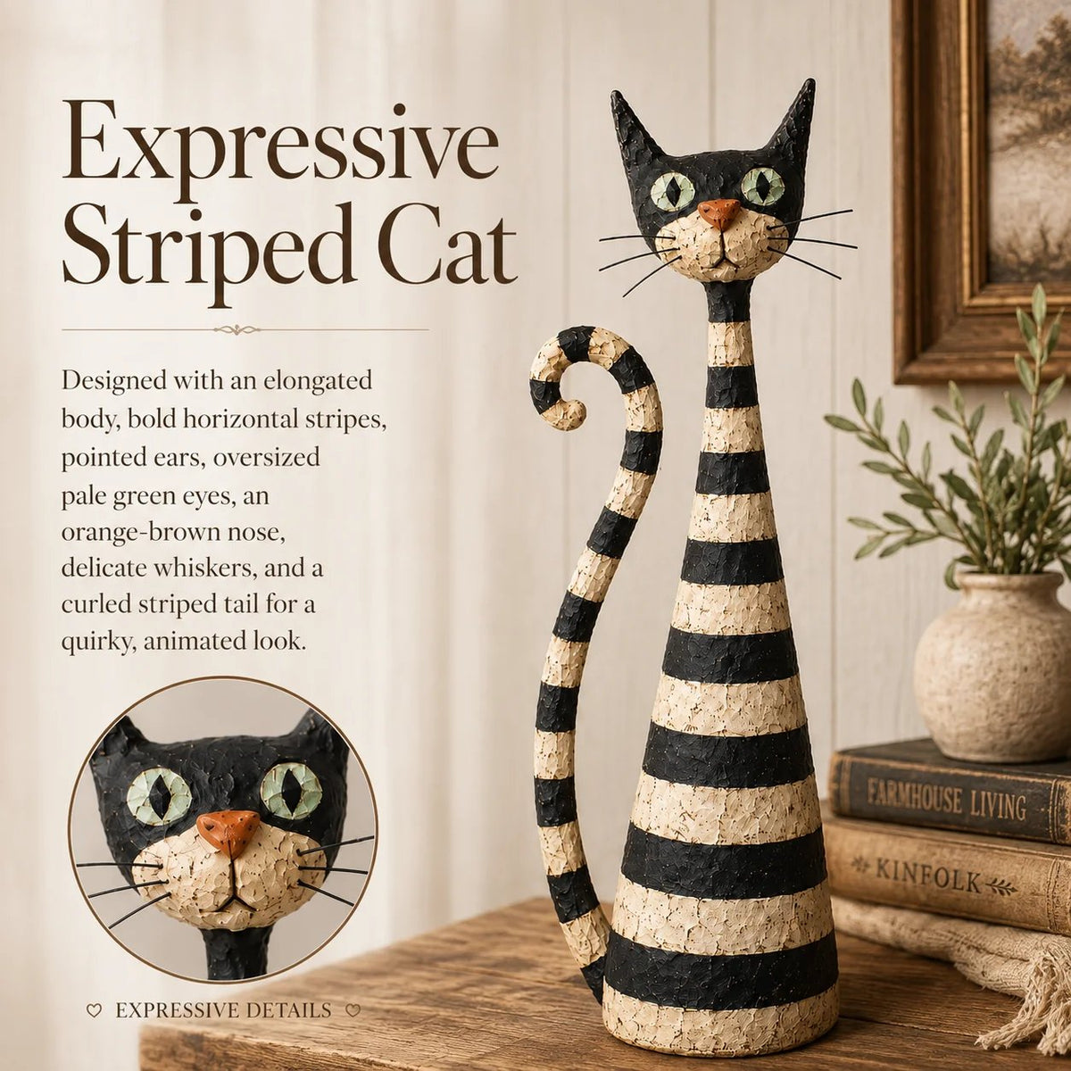 🐱✨ Vintage Cat & Lady Sculptures 🎨