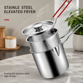 2026🔥🍟 Personal Mini Deep Fryer Set – Stainless Steel Pot with Lift-Out Draining Basket & Food Tongs