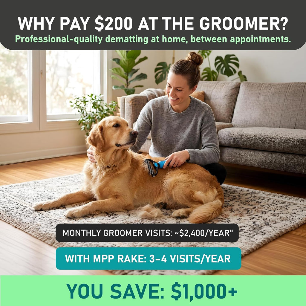 🐕LIMITED TIME 50% OFF!⏳🔥FurEase™ 2-in-1 Deshedding & Dematting Pet Brush