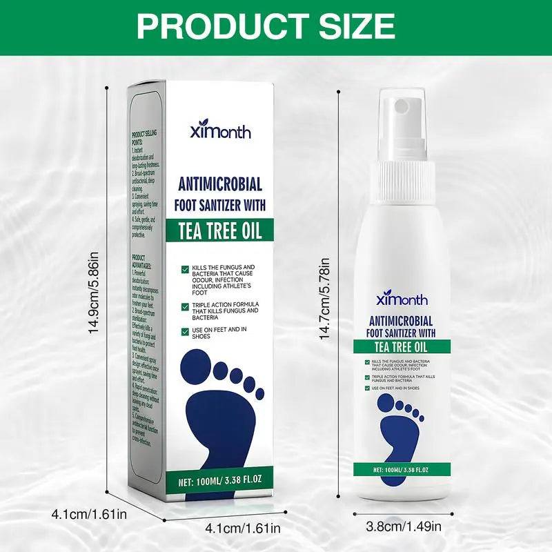 Tea Tree Oil Foot Spray — For odor control and care for dry feet; also offers antifungal benefits.