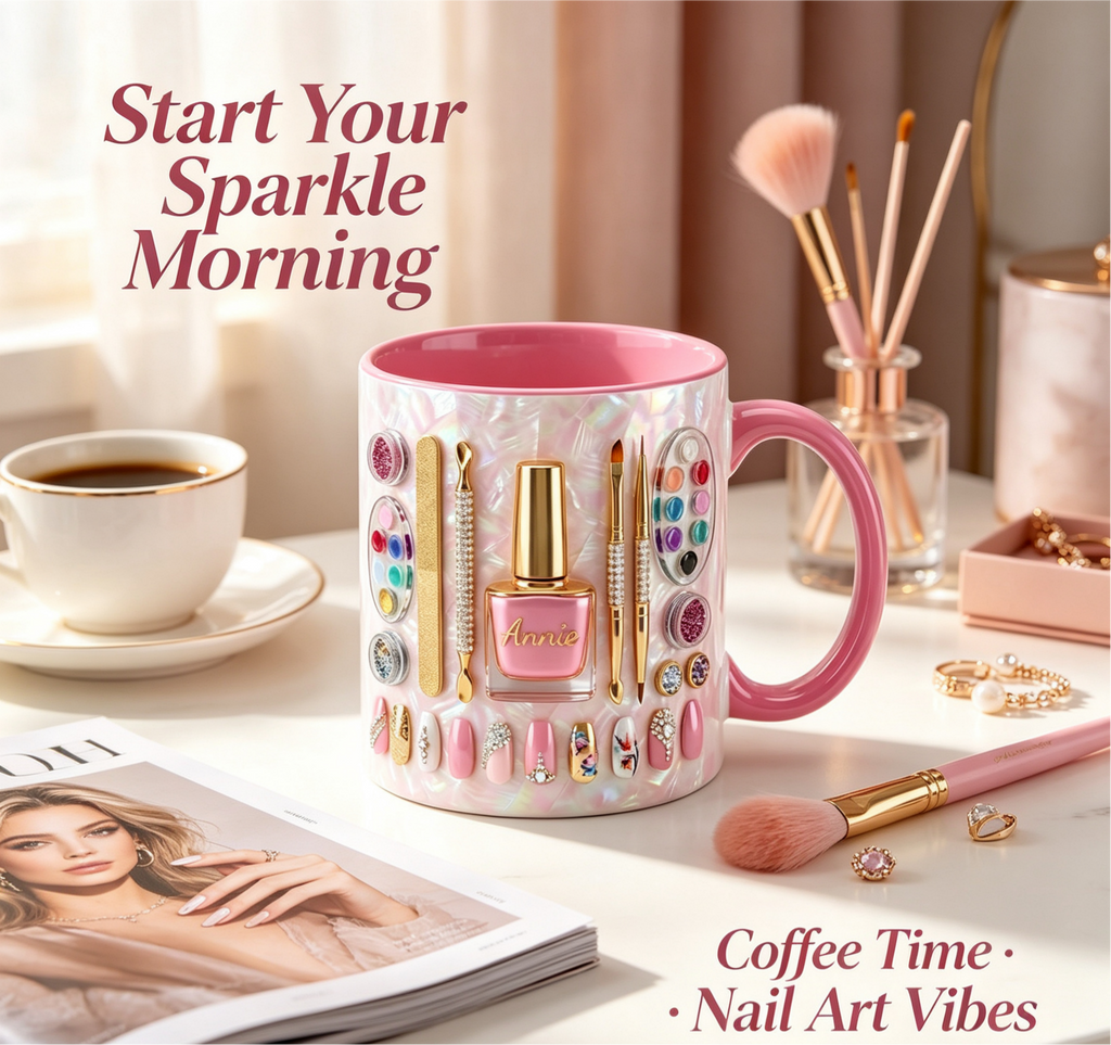 Nail Artist Mug 2D Printed 3D Effect