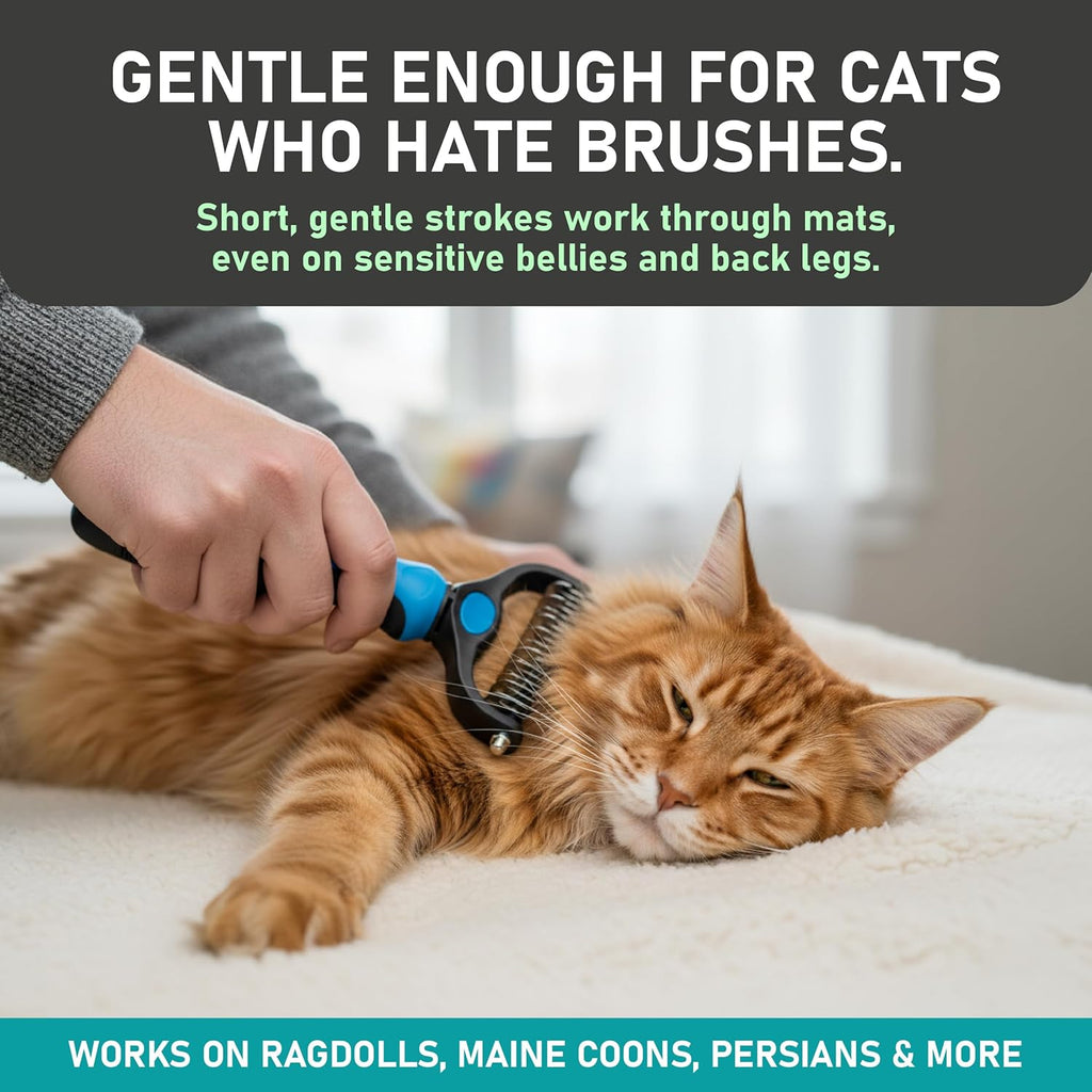 🐕LIMITED TIME 50% OFF!⏳🔥FurEase™ 2-in-1 Deshedding & Dematting Pet Brush
