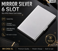RFID Blocking Metal Card Holder – Slim Stainless Steel Wallet, 6/10 Slot