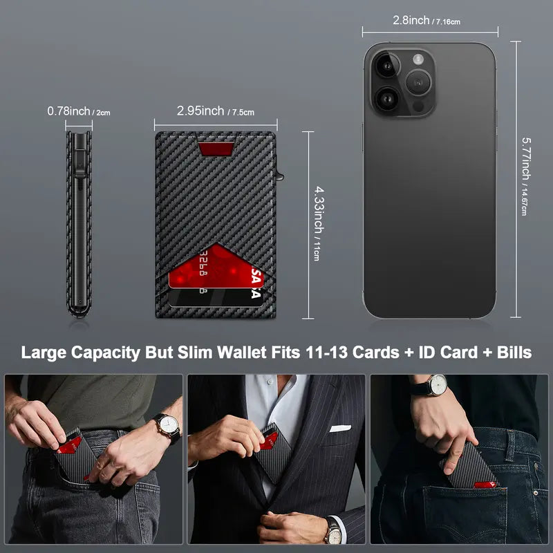 👔💳 Men's RFID Minimalist Bifold Wallet ✨