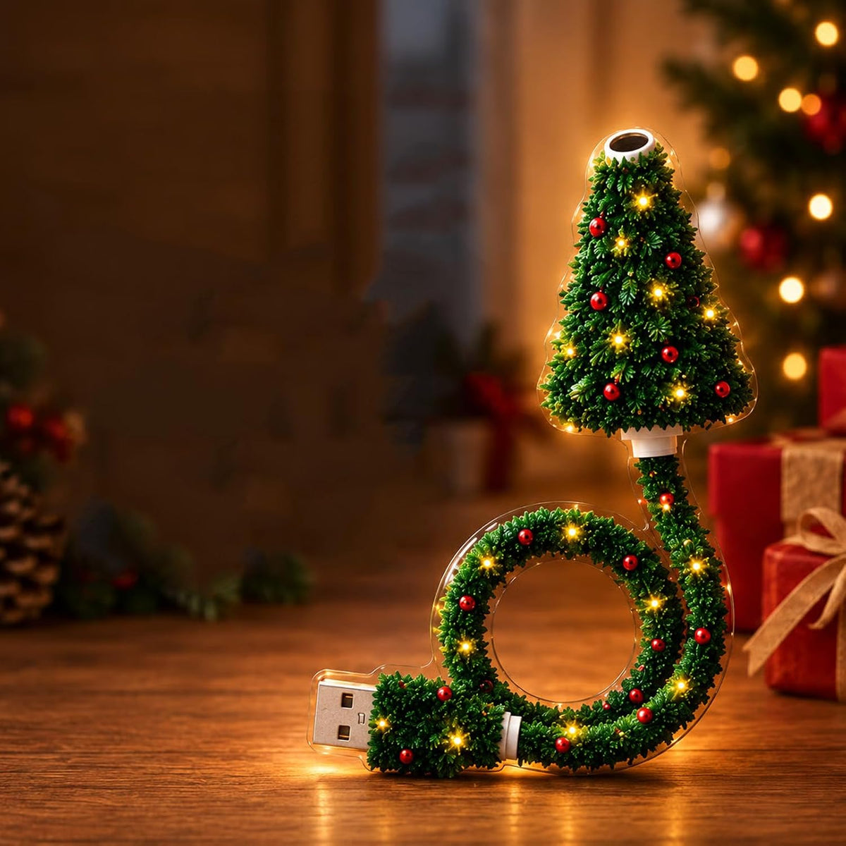 🎄Christmas Projector Light, Plug-In Christmas Tree Projection Night Light -Instant Holiday Room Decor