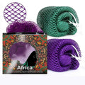 Summervibes African Exfoliating Net Bath Sponge for Deep Cleansing & Body Exfoliation