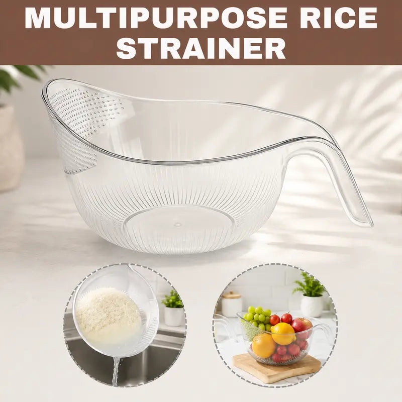🍚🍚Aesthetic Multifunctional Rice Strainer with Handle