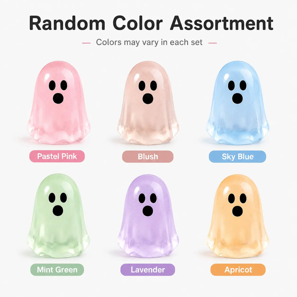 👻 Glow-in-the-Dark Ghost Beads – 20/50pcs for Halloween & DIY Crafts 🎃