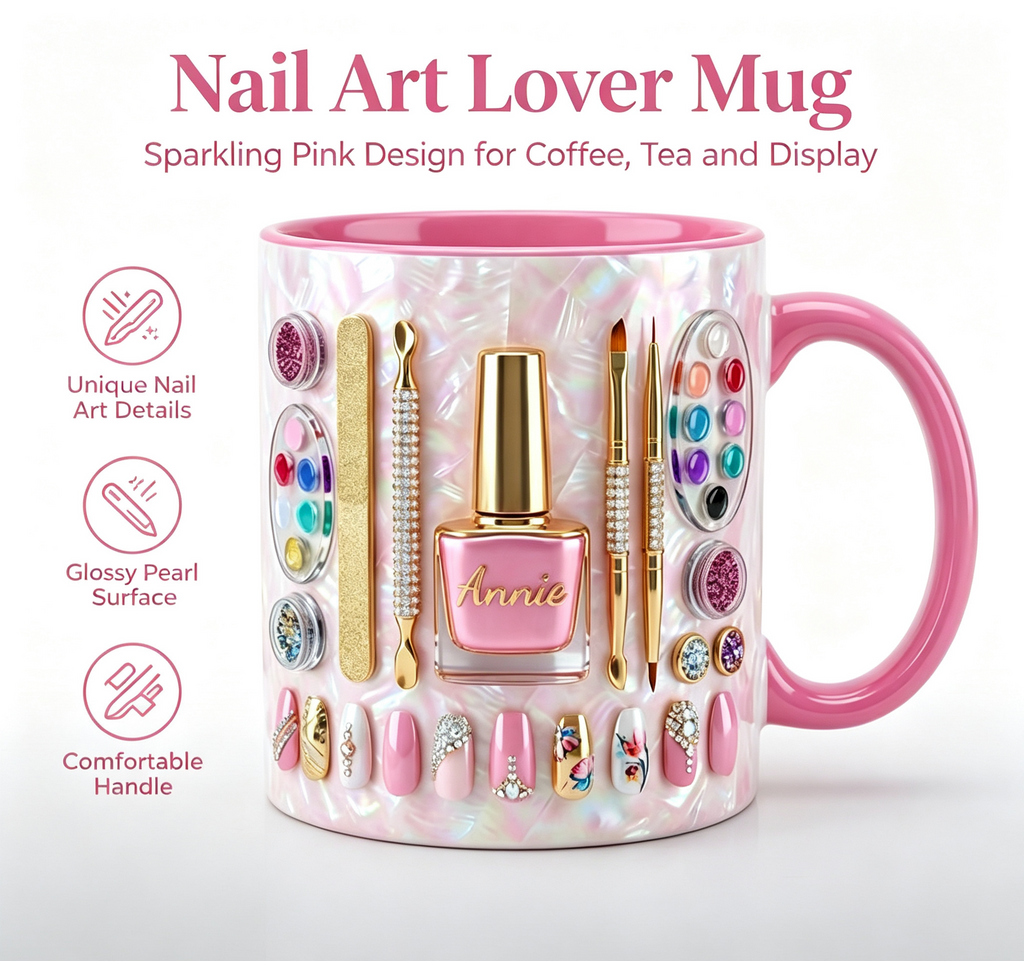Nail Artist Mug 2D Printed 3D Effect