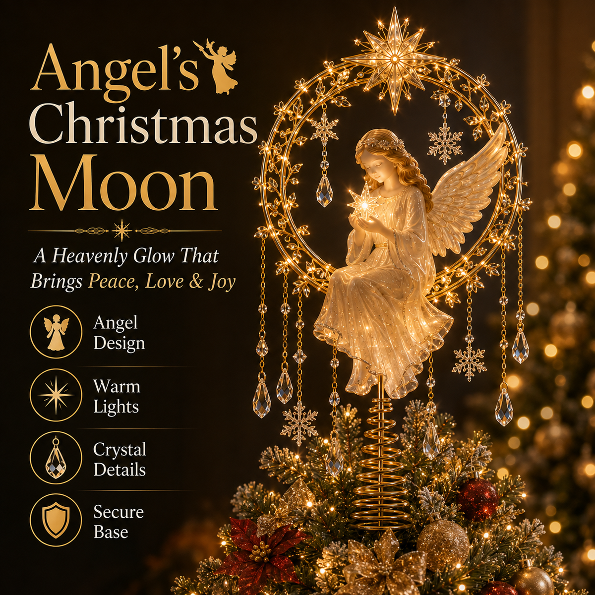 🎄✨ Meaningful Christmas Tree Topper Collection – Lighted Holiday Keepsakes 🌟🎁