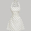 Women's Ruched Tie Back Halter Neck A-Line Mini Dress – Sleeveless Casual Summer Dress