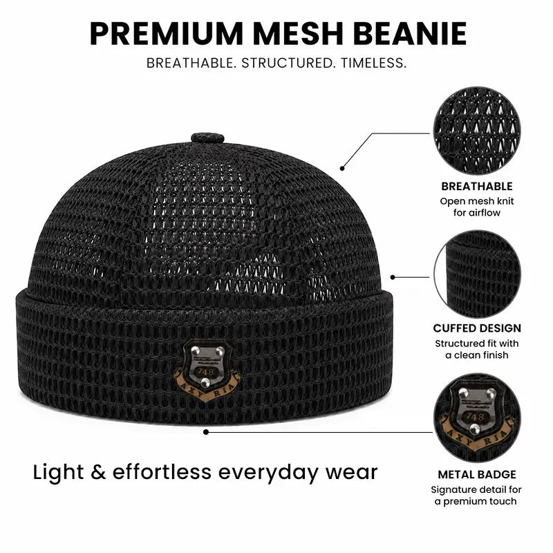 Men's 3-Pack Feather-Soft Blended Yarns Mesh Netting Beanies 🧢