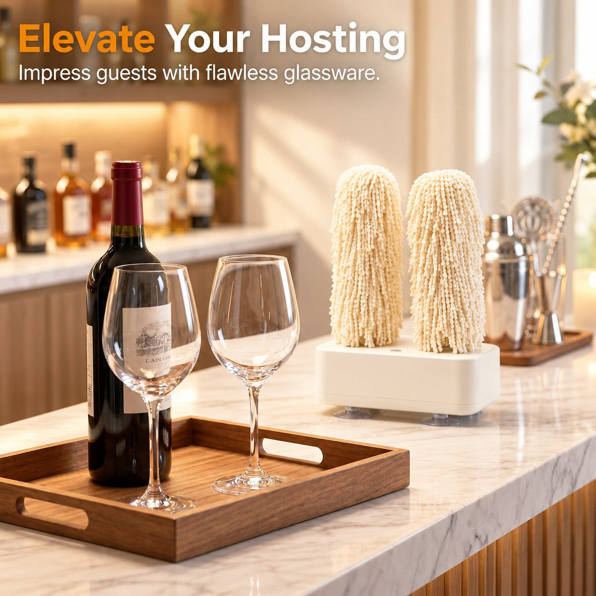 🍷✨ Wine Glass Polisher & Glassware Dryer 🧼
