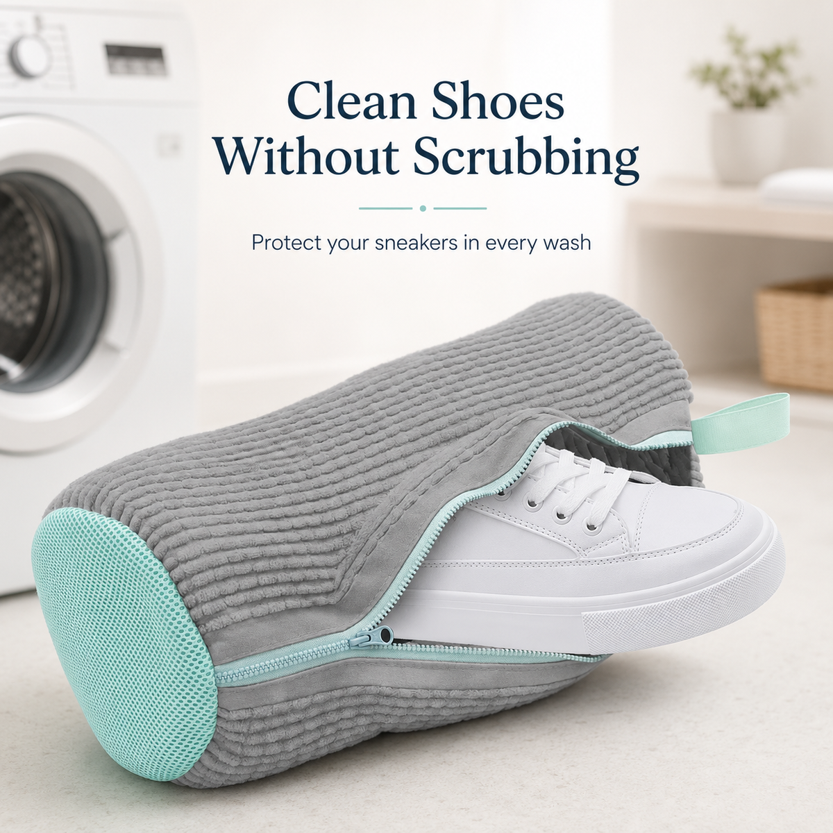 👟👟  No-Scrub Shoe Washing Bag – Clean & Protect Your Sneakers In The Washing Machine