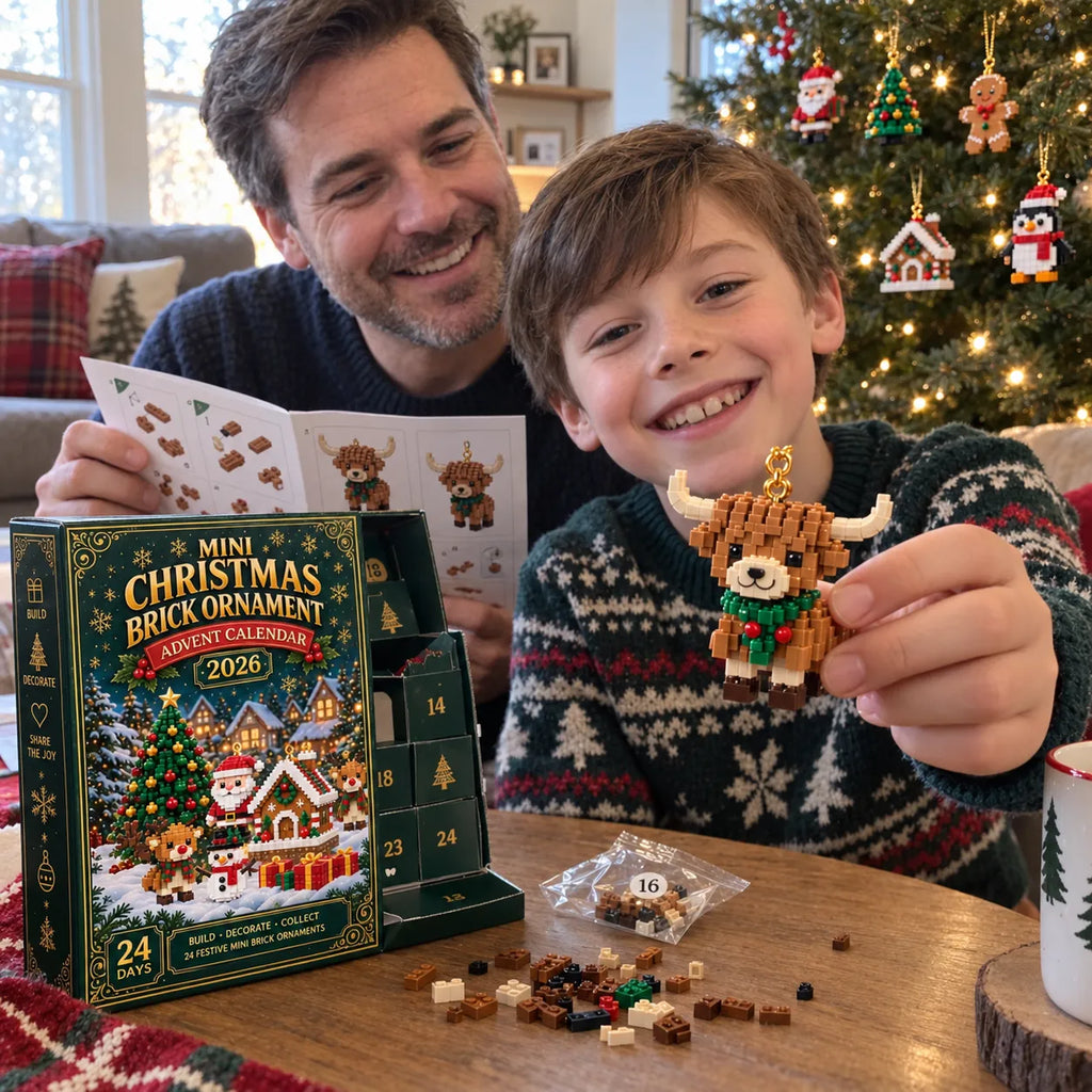 🎄24-Day Mini Christmas Brick Ornament Advent Calendar – Build, Hang & Keep 24 Holiday Ornaments 🎁✨