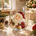 🎅Christmas Early Bird Sale🎄 3D Christmas Glass Art Cup | Luxury Raised Holiday Glassware for Drinks, Decor & Christmas Gifts 🎁