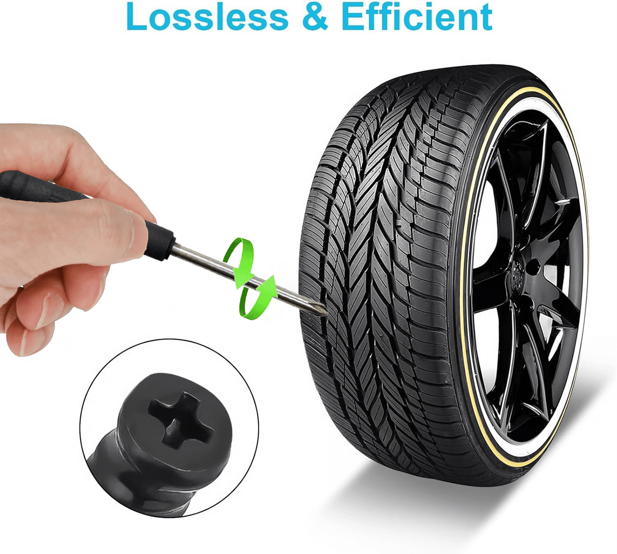 🔥🔥Tire Repair Rubber Nails Kit with 2 Sizes