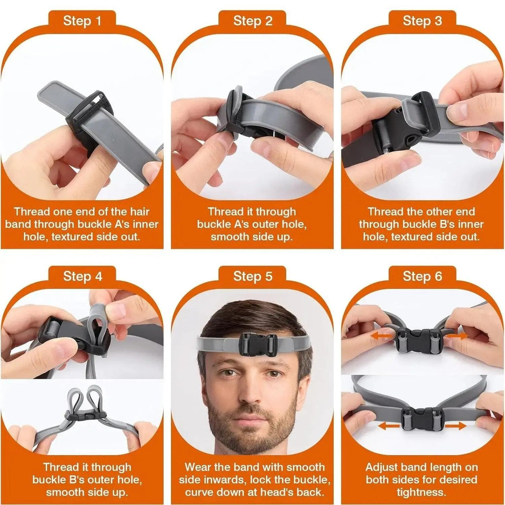 🔥 Limited-Time 49% OFF✂️ 4-Piece Home Haircut Guide Kit | Adjustable Silicone Clipper Band for Fades & Edge
