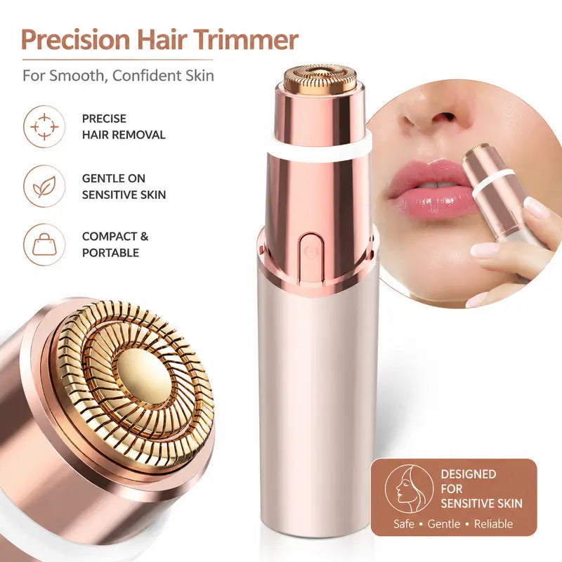 ✨ 2-in-1 Women's Facial & Eyebrow Hair Trimmer 🌸 | Rechargeable Painless Face Razor & Precision Eyebrow Shaper 🔋