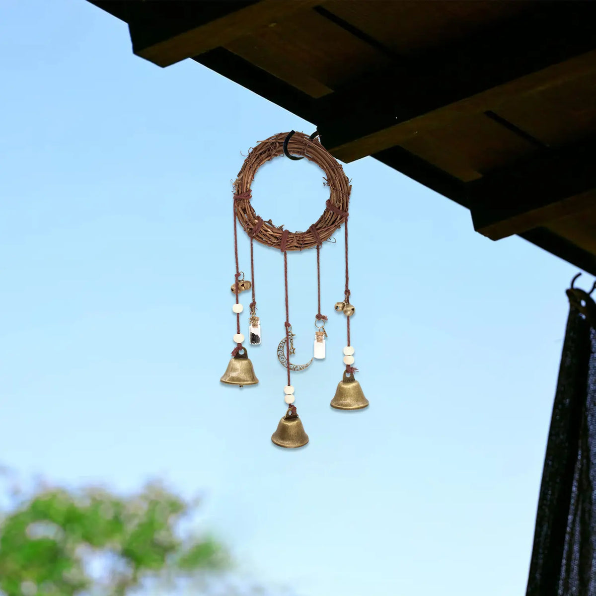 ✨ Boho Vintage Bell Hanging Decor – Whimsical Chime for a Cozy, Unique Home