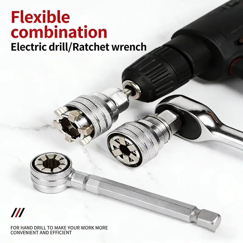 🚗BUY 2 FREE SHIPPING🔥 Multi-Function Universal Socket Wrench Tool