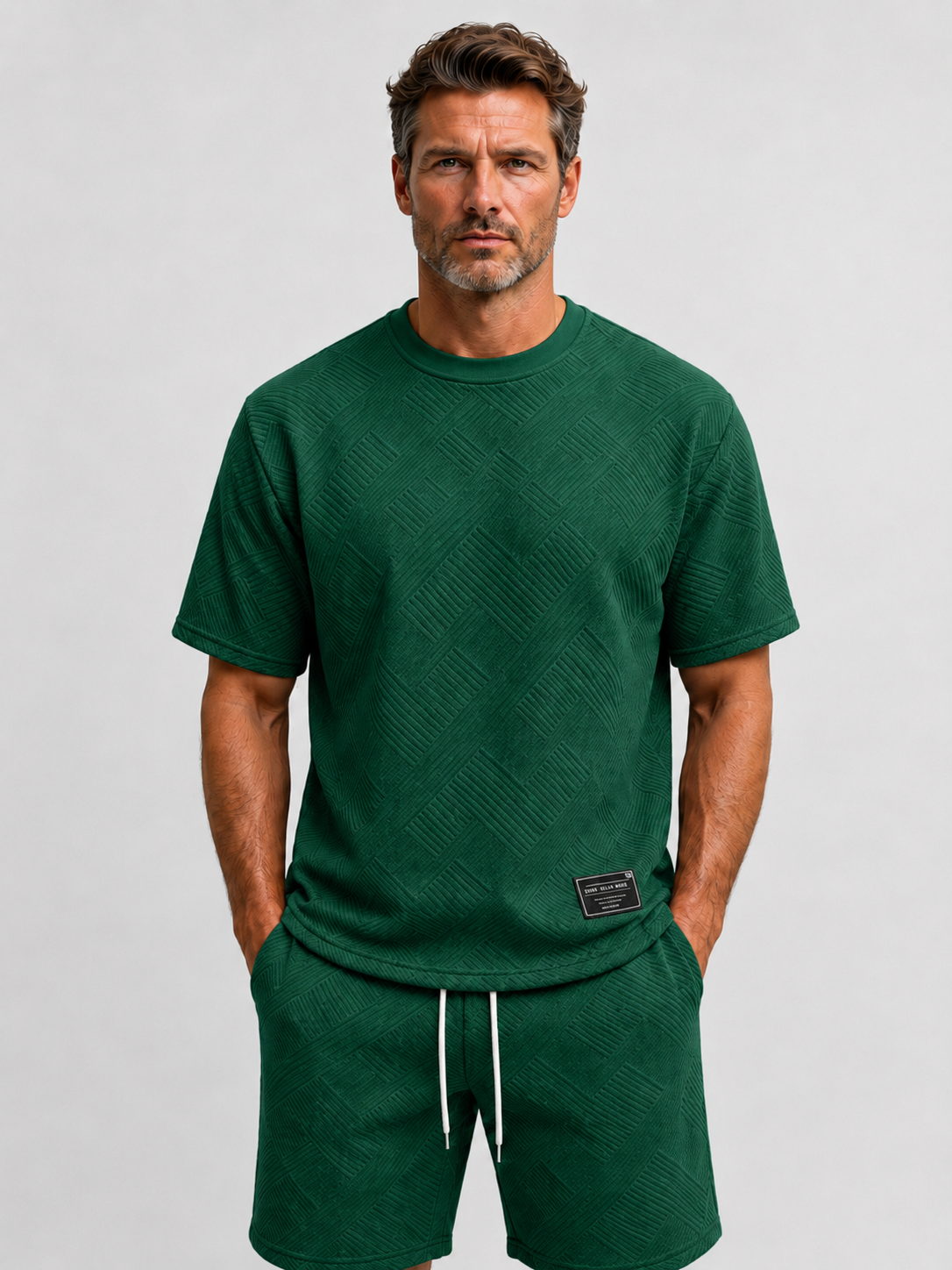 🌴 Men's Casual Solid T-Shirt & Drawstring Shorts Summer Suit