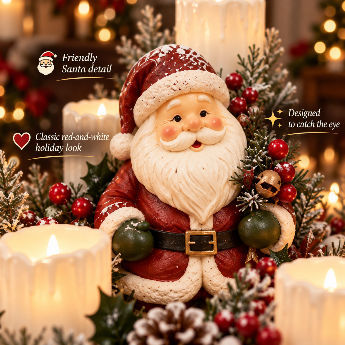 🎅🎄 Christmas Santa Table Centerpiece – Festive Winter Holiday Decor！！！✨✨