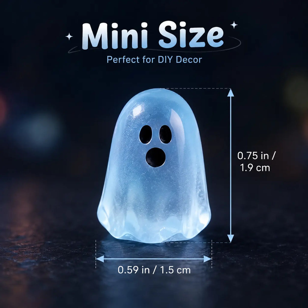 👻 Glow-in-the-Dark Ghost Beads – 20/50pcs for Halloween & DIY Crafts 🎃