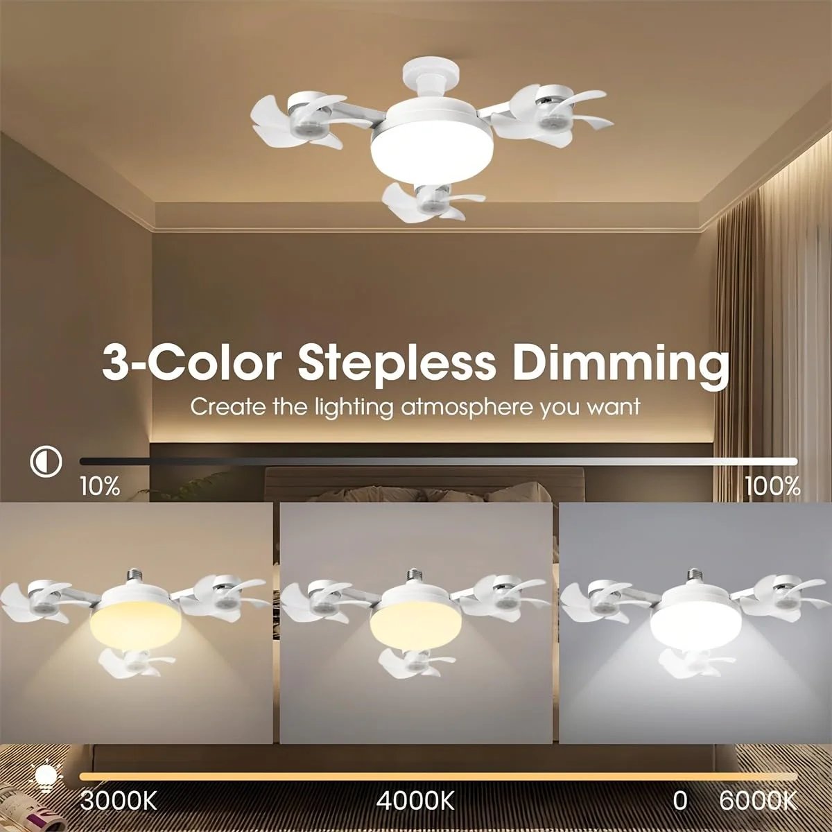 🔥10K+ SOLD LAST WEEK! - 🏆🚁 2026 New Plug-In Smart Ceiling Fan Light