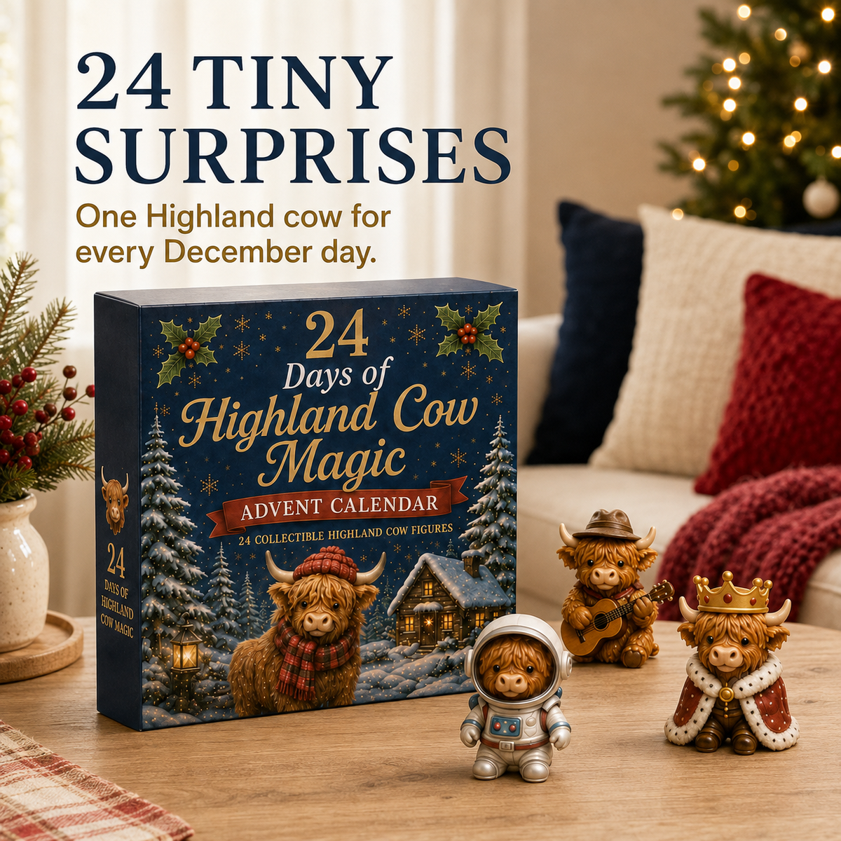 🔥 LAST DAY 50% OFF – 🐮 24 Days of Highland Cow Advent Calendar 🎄🎁✨