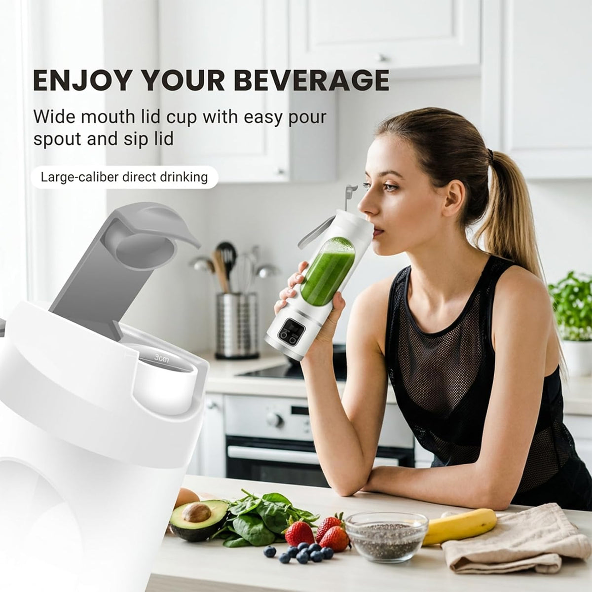 Portable Blender 500ml USB Personal
