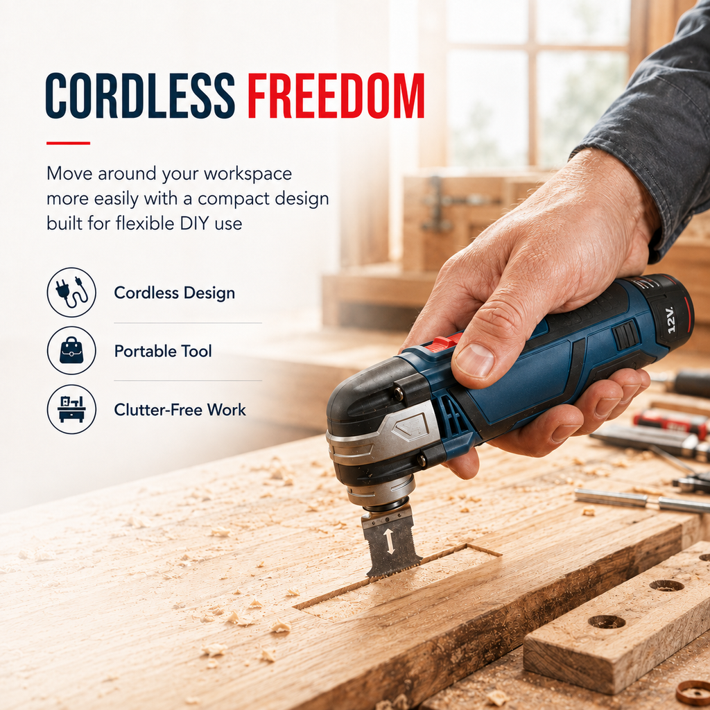 🛠️⚡ 12V Cordless Precision Cutter – Compact Multi-Function DIY Detail & Plunge Cutting Tool 🎯✨