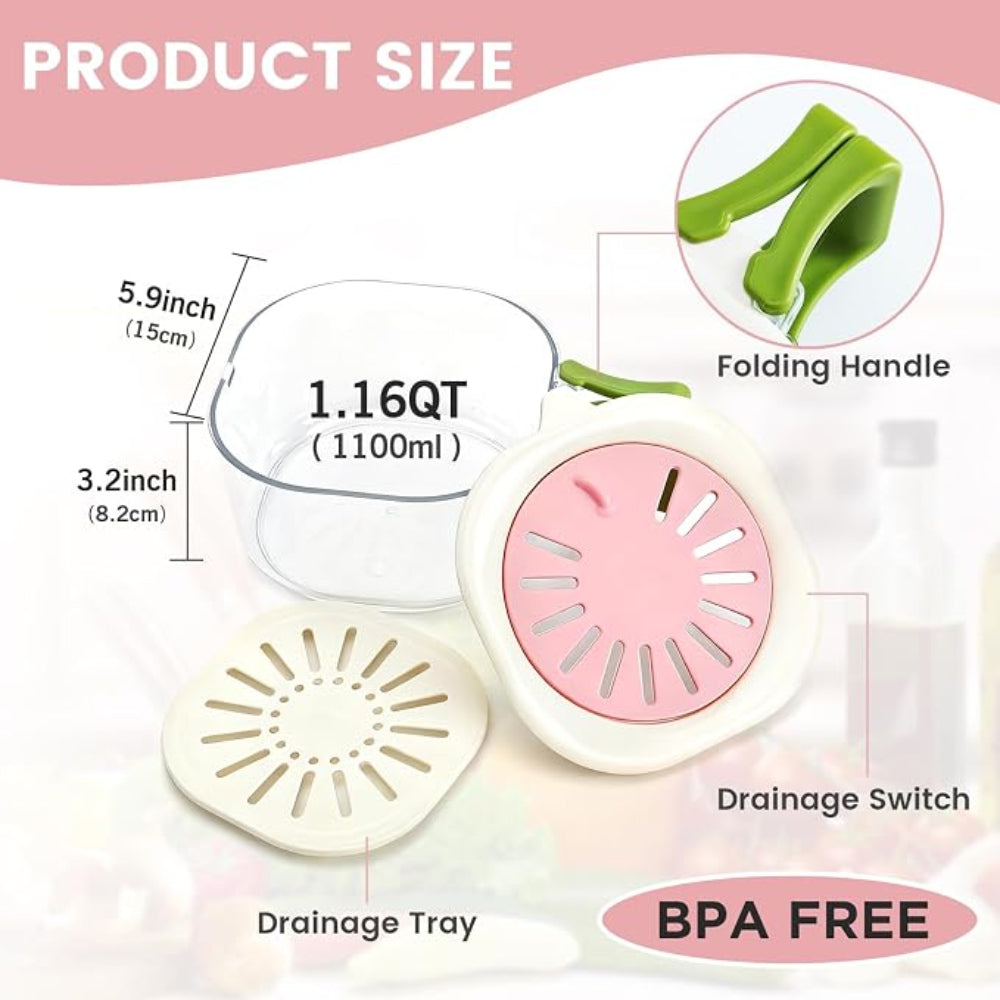 Wash, Drain & Store with Ease – The 2-in-1 Vegetable Washing & Drying Basket