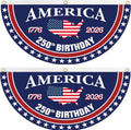 250 Year Anniversary Patriotic Fan Bunting Banner – 1776–2026 USA Celebration Flag Decoration (3×6 FT, 2 Pack)