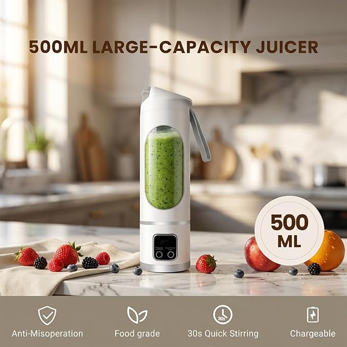 Portable Blender 500ml USB Personal
