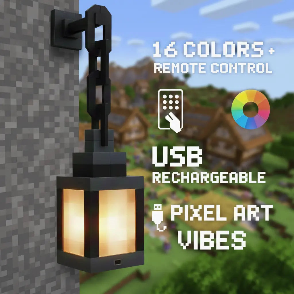 Pixel Minecraft Soul Lantern