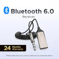 🚗🎵Upgrade Your Car Audio – Bluetooth 6.0 AUX Wireless Receiver with Hands-Free Calling