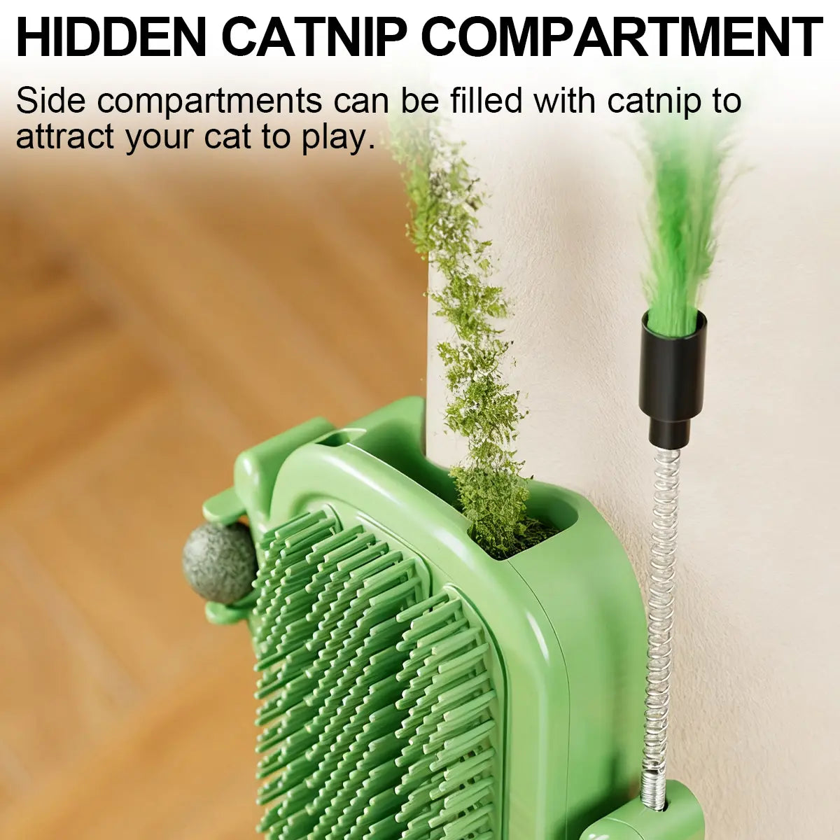 🐱🐱3-in-1 Soft Plastic Cat Corner Groomer with Catnip - Grooming Supplies