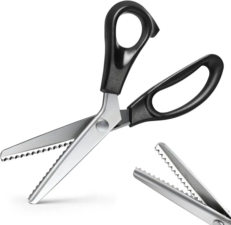 🔥LAST DAY 49% OFF✂️ Professional Pinking Shears – Stainless Steel Zigzag Fabric Cutting Scissors