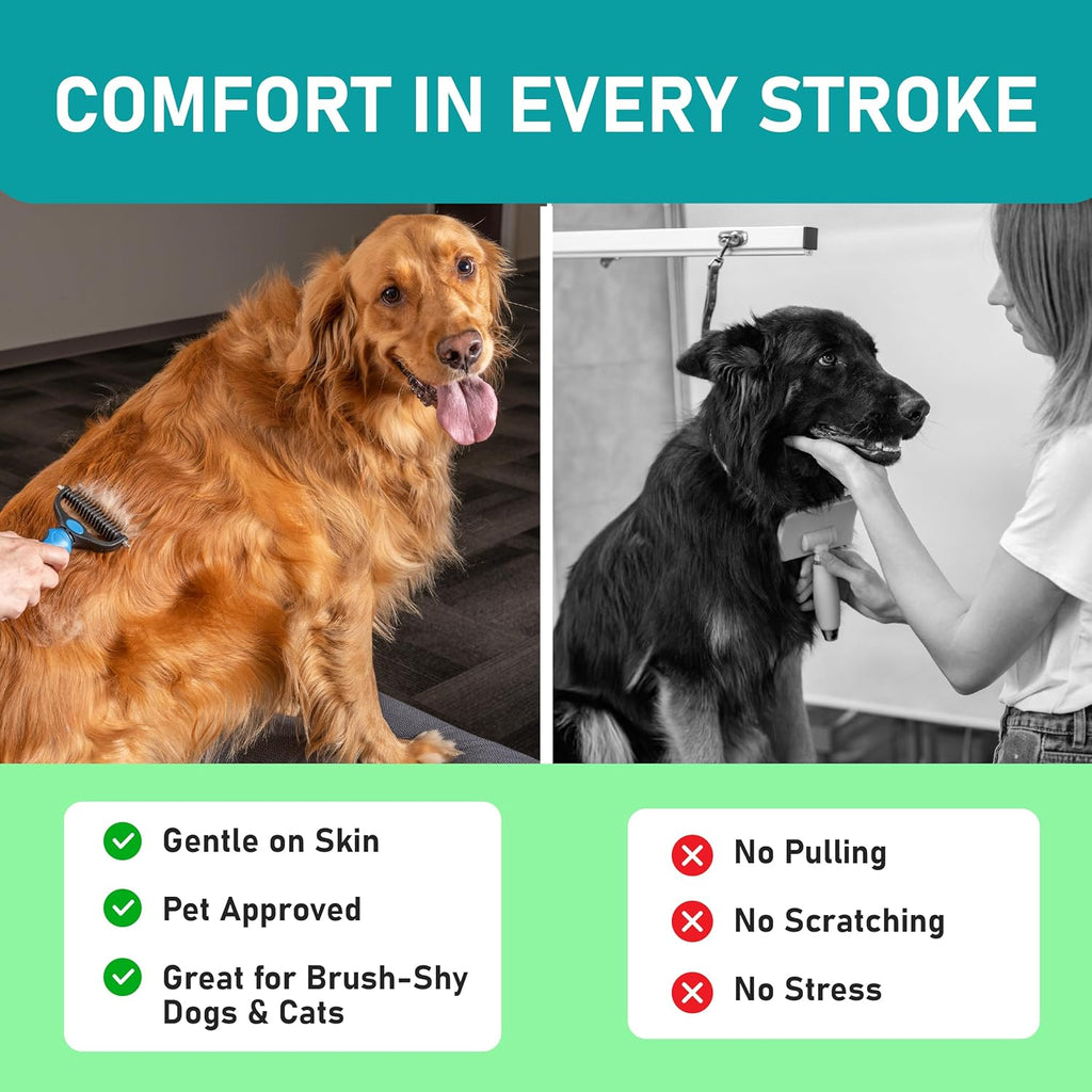 🐕LIMITED TIME 50% OFF!⏳🔥FurEase™ 2-in-1 Deshedding & Dematting Pet Brush