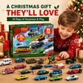 🚗 24-Day Christmas Vehicle Advent Calendar with Fold-Out Play Scene 🚁